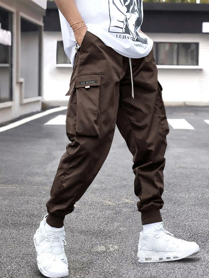 Retro Patched Loose Fit Cargo Pants 