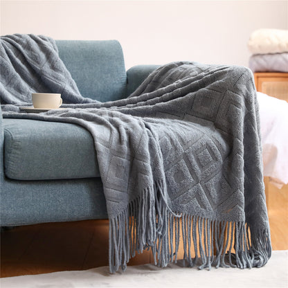 Geometric Knitted Blanket