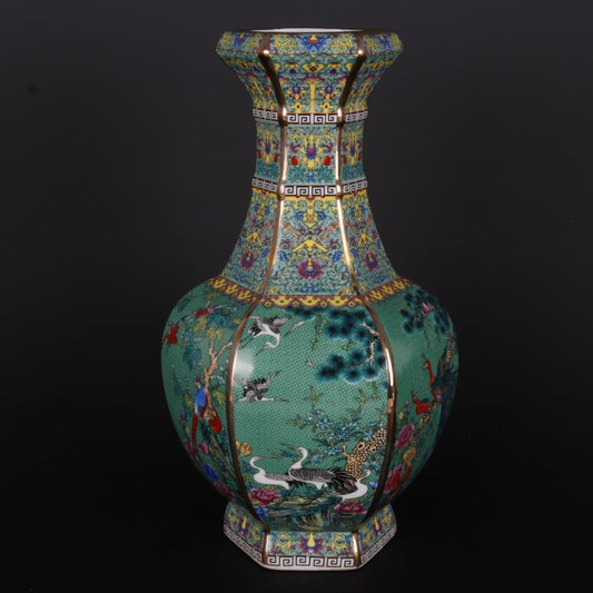 Antique Enamel Vase